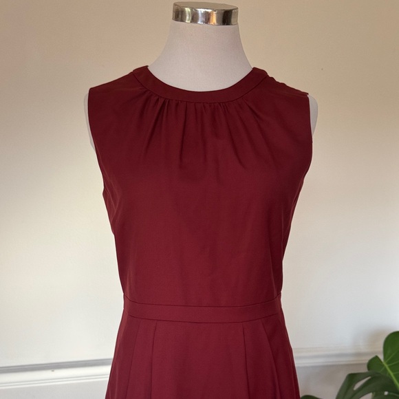 J. Crew Burgundy Wool Sleeveless Dress 6 NWT - Picture 3 of 6